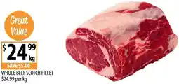 Supabarn Whole beef scotch fillet offer