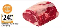 Supabarn WHOLE BEEF SCOTCH FILLET offer