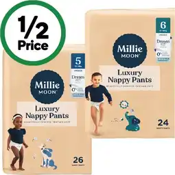 Woolworths Millie Moon Luxury Nappy Pants Pk 22-29 offer