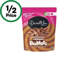 Woolworths Darrell Lea Chocolate Coated Bites, Bullets or Liquorice Twists 150-204g offer