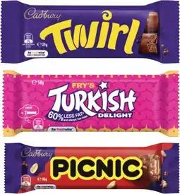 Coles Cadbury Chocolate Bar 30g-55g offer