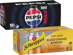 Coles Pepsi or Solo Soft Drink or Schweppes Infused Sparkling Water 10x375mL offer