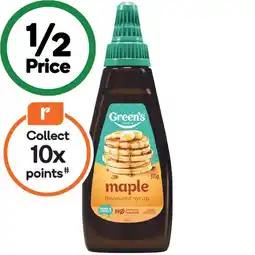 Woolworths Green’s Maple Flavoured Syrup 375g offer