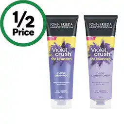 Woolworths John Frieda Shampoo or Conditioner 250ml offer