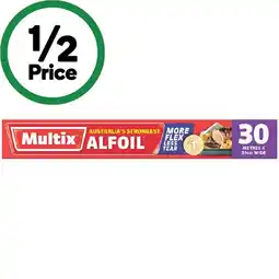 Woolworths Multix Aluminium Foil Wide 30m x 30cm offer