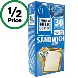 Woolworths I Was A Milk Bottle Sandwich Bags Pk 30 offer