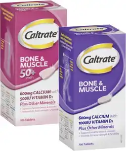 Coles Caltrate Bone & Muscle Health Tablets 100 Pack offer
