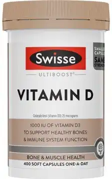 Coles Swisse Ultiboost Vitamin D Capsules 400 Pack offer