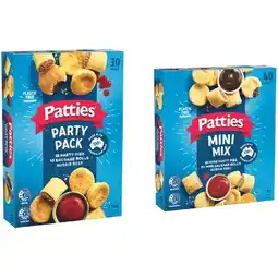 Woolworths Patties Party Pack 1.25 kg or Mini Combo Pack 1 kg – From the Freezer offer