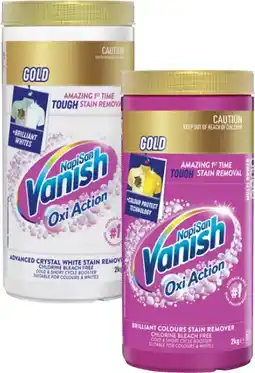 Coles Vanish NapiSan Oxi Action Gold Multi Power Laundry Booster Powder 2kg offer