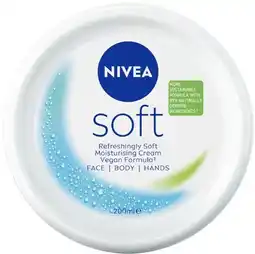 Coles Nivea Soft Moisturising Cream Jar 200mL offer