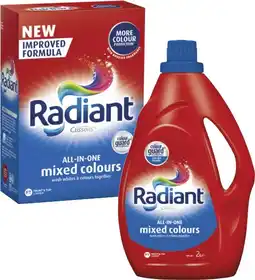Coles Radiant Laundry Liquid 2 Litre or Powder 2kg offer