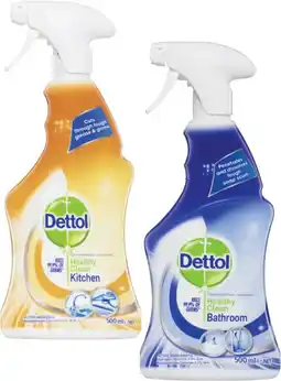 Coles Dettol Healthy Clean Bathroom or Kitchen Spray 500mL offer