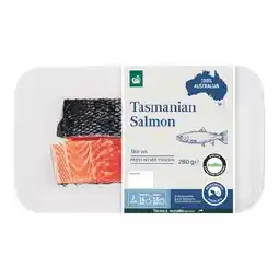 Woolworths Woolworths Australian Fresh Salmon Portions Skin On 280g Pk 2 offer
