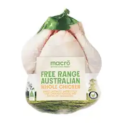 Woolworths Macro Free Range Australian Fresh Whole Plain RSPCA Approved Chicken offer