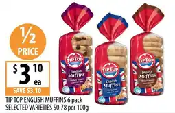 Supabarn Tip top english muffins offer