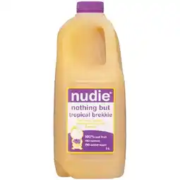 Woolworths Nudie Nothing But Tropical Brekkie 2 Litre offer