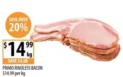 Supabarn Primo rindless bacon offer