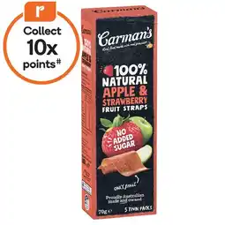 Woolworths Carman’s Fruit Straps 70g Pk 5 offer