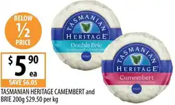 Supabarn Tasmanian heritage camembert and brie offer