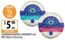Supabarn Tasmanian heritage camembert and brie offer