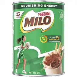 Woolworths Nestle Milo Less Sugar 395g or Milo 460g offer