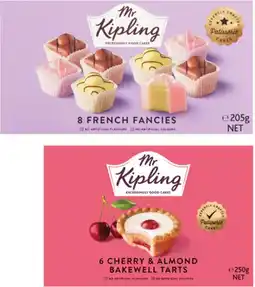 Coles Mr Kipling Bakewells or Fancies 205g-250g offer