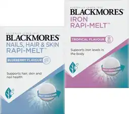 Coles NEW Blackmores Rapi-Melts 60 Pack^ offer