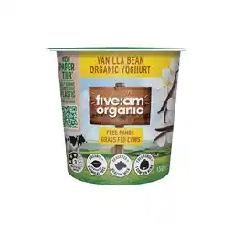 Woolworths Five:Am Organic Yoghurt Pots 150g – From the Fridge offer