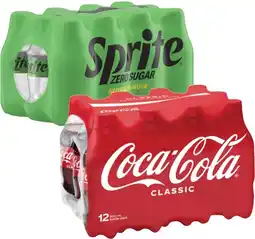 Coles Coca-Cola, Fanta or Sprite Soft Drink 12x300mL offer