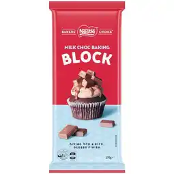 Woolworths Nestle Bakers’ Choice Baking Block or Melts 170-225g offer