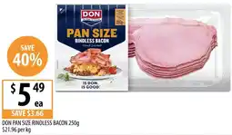 Supabarn Don Pan Size Rindless Bacon offer