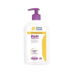 Woolworths Cancer Council SPF 50+ Kids Sunscreen 500ml‡ offer