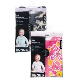 Woolworths Bonds Zippy Wondersuit Assorted Pk 1 offer