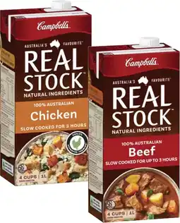 Coles Campbell's Real Stock 1 Litre offer