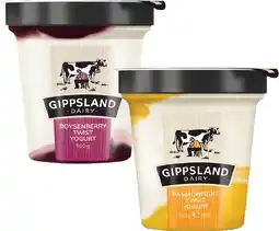 Coles Gippsland Dairy Twist Yogurt 160g offer