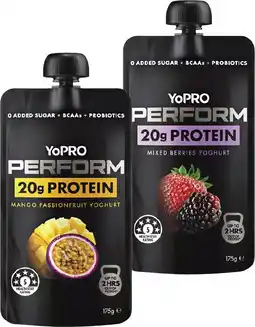 Coles Danone YoPro Perform Yoghurt Pouch 175g offer