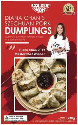 Coles Golden Wok Szechuan Pork Dumplings 230g offer