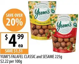Supabarn Yumi's Falafel Classic and Sesame offer