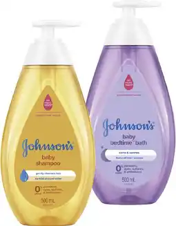 Coles Johnson's Baby Shampoo or Baby Bedtime Bath 500mL offer