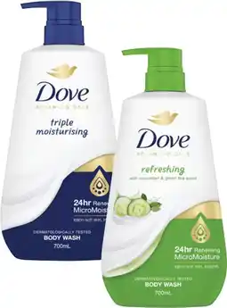 Coles Dove Advanced Body Wash 700mL offer