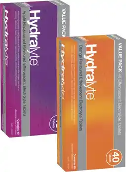 Coles Hydralyte Effervescent Tablets 40 Pack^ offer