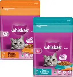 Coles Whiskas Dry Cat Food 800g offer