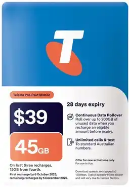Coles Telstra $39 SIM Kit offer