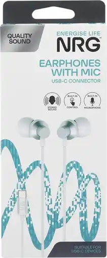 Coles NRG Wired Earphones with Mic 1 Each offer
