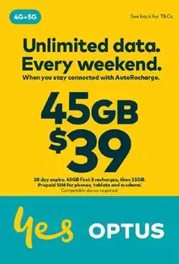 Coles Optus $39 Prepaid SIM Starter Kit offer