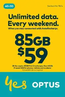 Coles Optus $59 Prepaid SIM Starter Kit offer