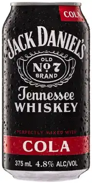 Coles Jack Daniels & Cola Cans 6x375mL offer