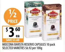 Supabarn Moccona Barista Reserve Dark Roast Espresso offer