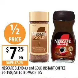 Supabarn Nescafe Blend 43 and Gold Instant Coffee offer
